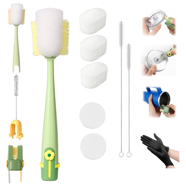 XQFERT Set de 5 en 1 de cepillos portátiles para limpiar botellas