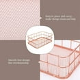 thumbnail image 6 of Desktop Metal Storage Basket Box Iron Grid Tray Net Bins Rose Gold Fruit, 6 of 7
