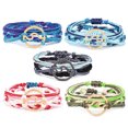 thumbnail image 4 of Minnieouse Pulseras de amistad bohemias, trenzada ajustable, de joyería, de cuerda, cuerda de mano, decoración Bohemia para amante Ropa, zapatos y accesorios Miscelánea Cielo azul Minnieouse AP009516-05, 4 of 6