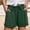 #Army Green, variant on Women's Drawstring Elastic Waist Roll Cuff Bermuda Shorts,Loose Casual Athletic Sweat Shorts with Pockets,Pink,Women's Plus Size XXL