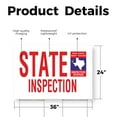 thumbnail image 2 of Texas State Inspection Yard Sign 24 Inch x 36 Inch Single Sided Weatherproof Heavy-Duty Plastic with Stake | Auto Services, Reliable Checks, Affordable Pricing | Made in USA, 2 of 7
