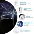 thumbnail image 2 of Lumières de Parasol, 104 LED Étanches à Piles avec Télécommande, 8 Modes Lumière de Parasol Extérieure pour Patio, Jardin, 2 of 7