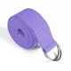 thumbnail image 4 of Correa de yoga (90" x 1,5" morada) con hebilla de anilla en D ajustable: correas de ejercicio de algodón y poliéster duraderas para estiramiento, acondicionamiento físico general, flexibilidad y fisioterapia. Rojo Verde, 4 of 5