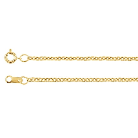 14k Yellow Gold Filled 1.5mm Necklace Cable Chain With Spring Ring - Length: 16 to