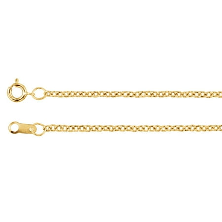 14k Gold Fill Necklace - 14k Yellow Gold Filled 1.5mm Necklace Cable Chain With Spring Ring - Length: 16 to 30