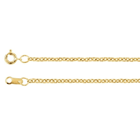 14k Yellow Gold Filled 1.5mm Necklace Cable Chain With Spring Ring - Length: 16 to