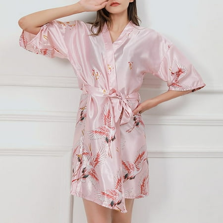

Women Satin Silk Nightdress Lingerie Sleepwear BathRobe Bridesmaid Wedding Robes
