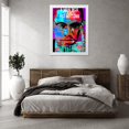 thumbnail image 3 of Stephen Chambers 25x32 White Modern Wood Framed Wall Art Titled - Malcolm X, 3 of 6