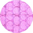 thumbnail image 1 of Ahgly Company Indoor Round Oriental Purple Traditional Area Rugs, 8' Round, 1 of 4