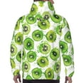 thumbnail image 7 of Sikiie Green Kiwi Men's Hoodie, Essentials Hoodie, Sweatshirt, Pullover Hooded Sweatshirt for Men-X-Large, 7 of 7
