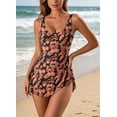 thumbnail image 3 of ZANKLEY One Piece Swimdress Swimsuits for Women Tummy Control Swim Dresses Skirt Bathing Suit, 3 of 10
