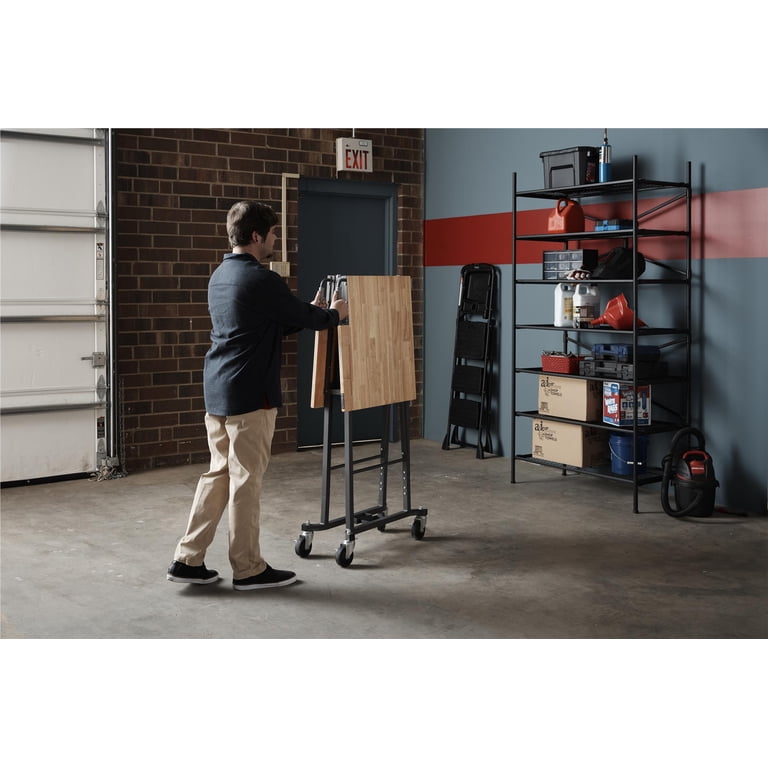 COSCO Smartfold Portable Folding Workbench, Hardwood Top (400