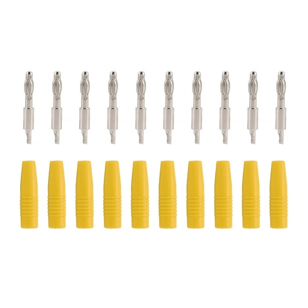 Banana Plug Male Connector,10Pack 4mm Banana Solder Solder Banana Plugs