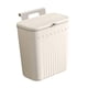 thumbnail image 3 of Cubo de basura colgante para cocina con tapa, cubo de basura compacto para baño, cubo de basura delgado para encimera, dormitorio, RV Blanco cremoso, 3 of 9