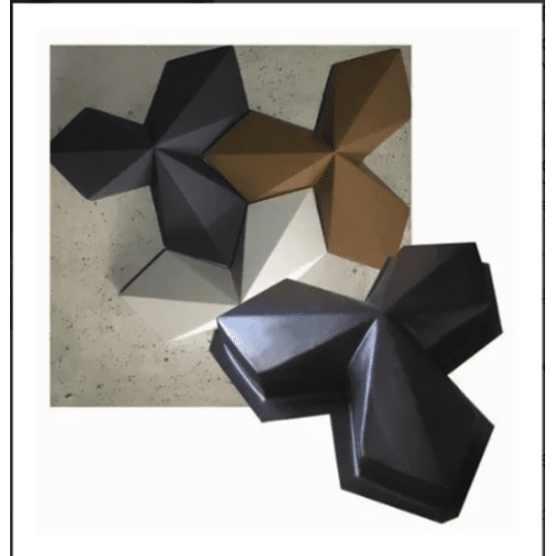 Molde para Vaciado de Yeso/ Cemento INNOMOLDEX para fabricación de Panel decorativo 3D 6 piezas INNOMOLDEX INNOMOLDEX PET ASPA