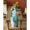 thumbnail image 7 of Table Runner Dresser Scarf 13 x 36 Inch Abstract Retro Turquoise White Paint Texture Table Runners Non-Slip Heat Resistant Kitchen Dining Table Decor for Indoor Outdoor Home Party Decoration, 7 of 7
