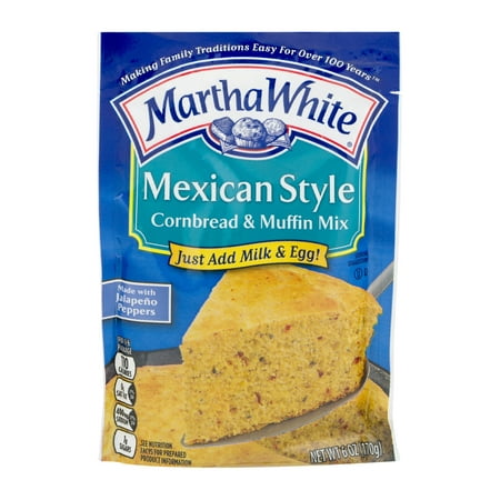 (4 Pack) Martha White Mexican Style Cornbread & Muffin Mix, 6