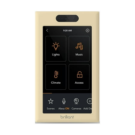 Brilliant - Wi-Fi Smart 1-Switch Home Control Panel with Voice Assistant - White