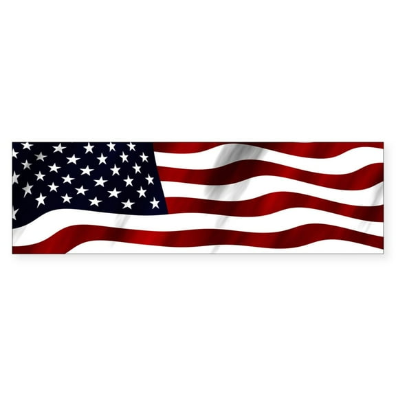 CafePress - American Flag USA - 10"x3" Rectangle Bumper Sticker