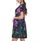 thumbnail image 2 of Easygdp Starry Night Iris Field para Vestido Transpirable de Mujer, Vestido Suelto de Manga Corta con Pliegues y Bolsillos para el Verano, 2 of 6