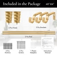 thumbnail image 3 of MERIVILLE 1-Inch Diameter Oakley Single Window Treatment Curtain Rod, 48-Inch to 84-Inch, Royal Gold, 3 of 8