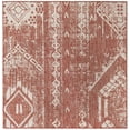 thumbnail image 2 of Rugs.com Outdoor Bohemian Collection Rug – 5 Ft Square Rust Red Flatweave Rug Perfect For Living Rooms, Kitchens, Entryways, 2 of 9