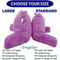 thumbnail image 5 of ComfortSpa Backrest Reading Pillow, Bed Rest Pillow with Arms for Sitting In Bed, Memory Foam Back Support Pillow, Lavender Purple, Washable Cover, 5 of 9