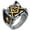 Gold, variant on Mens Vintage Stainless Steel Square Freemason Masonic Ring Men Size 7-15-10-Silver