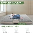 ABORON Japanese Foldable Memory Foam Mattress,Portable Camping 4 Inch Thick Bed, Diamond