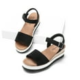 thumbnail image 5 of DREAM PAIRS Women's Open Toe Buckle Ankle Strap Espadrille Platform Wedge Sandals, 5 of 7