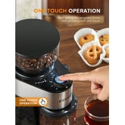 Electric Burr Coffee Grinder FOHERE, 200W Upgrade, 18 Precise Grind Settings, 2-14 Cup Adjustable, Only for Grind Coffee, Black