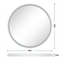 thumbnail image 6 of WallBeyond 24" x 24" White Round Bathroom Decorative Wall Mirror, 6 of 7