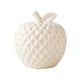 thumbnail image 1 of Estatua de cerámica de manzana, figura decorativa coleccionable minimalista, adorno de escritorio Blanco, 1 of 6