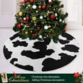 thumbnail image 6 of FMSHPON Funny Cow Xmas Christmas Tree Skirt Stand Mat for Holiday Party Decoration Indoor Outdoor 48 inches, 6 of 6