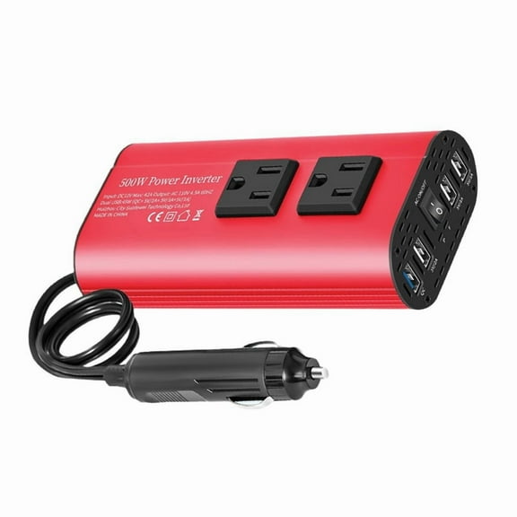 Car Inverter 500W DC 12V to 110V AC Automotive Inverter Converter Automatic Transformer with US Standard Socket