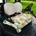 thumbnail image 2 of Golf Cart Seat Covers for 2 Seater,Spring Flowers Microfiber Cart Seat Towel Blanket,White Botanical Nature Daffodils Floral Absorbent Breathable NonSlip Bench Seats Protector for Golf Course 51"x31", 2 of 9