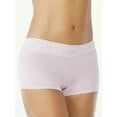 thumbnail image 3 of Joyspun Women's Modal and Lace Boyshort Panties, 3-Pack, Sizes S to 3XL, 3 of 4