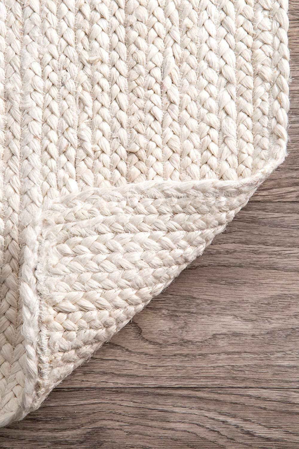 Indian Handmade Braided Natural Farmhouse Jute Round Rugs , Home Décor Rugs Size 6 x 6 Feet