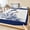 Blue Beige, variant on Queen Size Fitted Sheet Set - Nautical Navy 3 Piece Bedding Sets 16" Deep Pocket Fitted Sheet with 2 Pillowcases, Blue Lighthouse Boat Compass Ocean Brushed Microfiber Hotel Luxury Bed Sheets