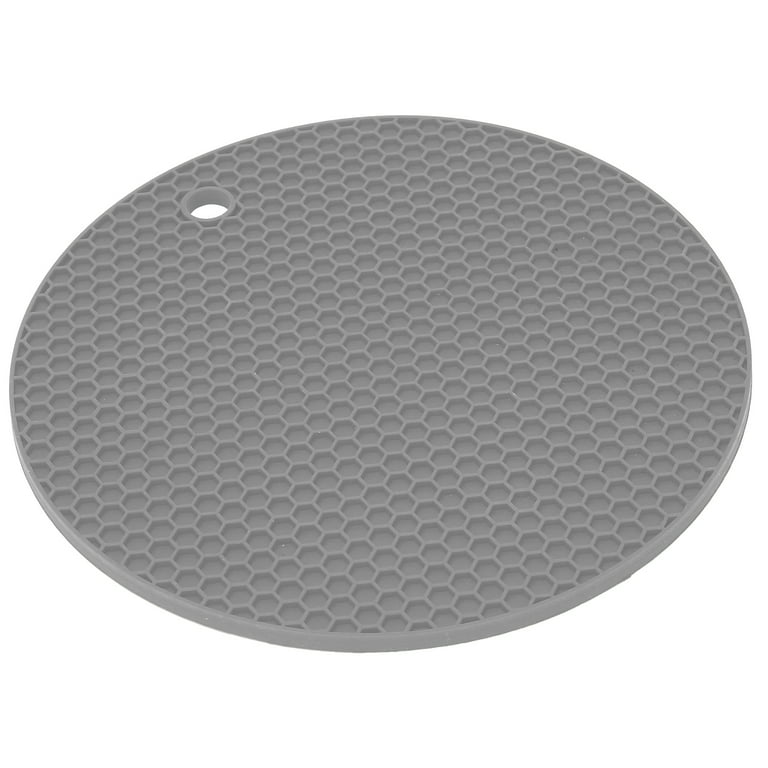 Tebru Table Mat,Silicone Mat,Round Shape Mat Food Grade Thickened Silicone  Placemat Insulation Pad Microwave Oven Mat 