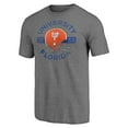 thumbnail image 2 of Men's Heather Gray Florida Gators Helmet Arch Tri-Blend T-Shirt, 2 of 3
