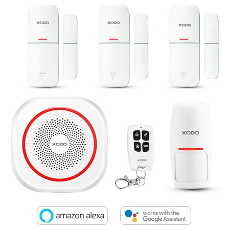 UPC: 0731642718328 | XODO Smart Home Security System 6 Pieces Kit  Alexa & Google Assistant Compatible  Wi-Fi  PIR Motion Sensor  Door  Window Alarm Sensor  Siren Alarm  Remote Control  Bundle Kit  PK6