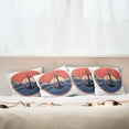 thumbnail image 7 of Ambesonne Nautical Throw Pillow Cover 4 Pack, Sea Waves at Sunset, 18", Red Blue Yellow, 7 of 7