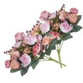 thumbnail image 4 of Moyic 2 uds rosas artificiales de seda flores boda hogar otoño decoración de alta ramo grande lujo flores falsas plantas artificiales Flores artificiales rosado Moyic HA000013-01B, 4 of 6