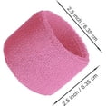 thumbnail image 6 of COUVER 2.5 Inch Solid Terry Cotton Athletic Sweat Wristbands Pink 2 Pairs (Mens), 6 of 9