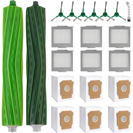 DAEX 21PCS Replacement Parts for iRobot Roomba Max 705 Vac/Plus 504 Vac Robot Vacuum, Accessories Kits Include 2 Set Main Brush, 6 Side Brushes, 6 Filters, 6 dust Bags, 1 Cleaning Brush