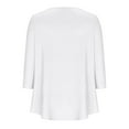 thumbnail image 4 of Lmnyox Fall Casual Tunic Tops for Women Loose Long Sleeve Crew Neck Shirts Pleated Button Blouses, 4 of 5