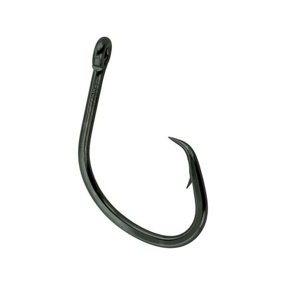 Gamakatsu Nautilus Circle Bait Hook #1/0 for Saltwater and Freshwater Fishing, Black 7-Pack