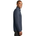 thumbnail image 3 of Port Authority K808 Mens Interlock Polo Cover-Up T-Shirt, Estate Blue Heather & Charcoal Heather - 4XL, 3 of 6