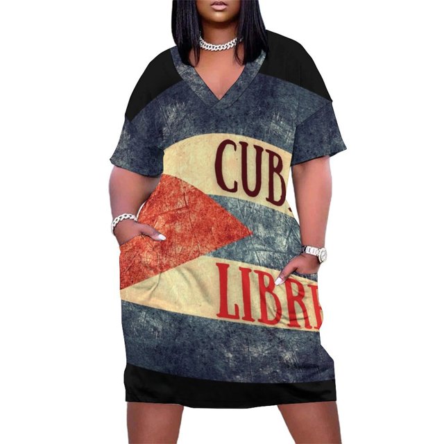 Vestido holgado con bolsillos para mujer ropa de graduación de lujo vestido de fiesta de noche vestido de graduación Cuba Libre
